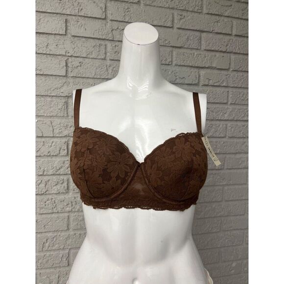 No Boundaries Brown Lace Bra Size 36C - Picture 1 of 6
